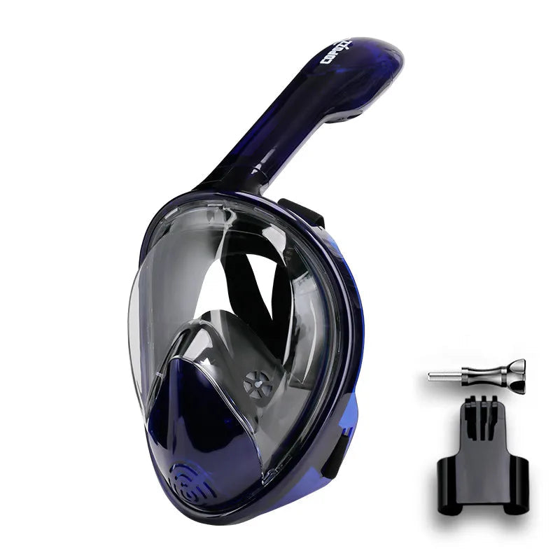 COPOZZ Professional Snorkeling Diving Mask Underwater Scuba Full Face Snorkel Mask Anti Fog Goggles for Adult Swimming Equipment - Slobuy