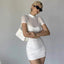 CUTENOVA Goth Dark Mock Neck Y2k Bodycon Mini Dresses Gothic Women Mesh Patchwork Sheer Party Dress - Slobuy