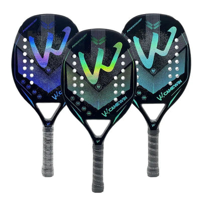 Camewin 3K Holographic Beach Tennis Racket, Full Carbon Fiber Frame, Kit Feminino, Rude Tratamento de Superfície, Iniciante, 202 - Slobuy