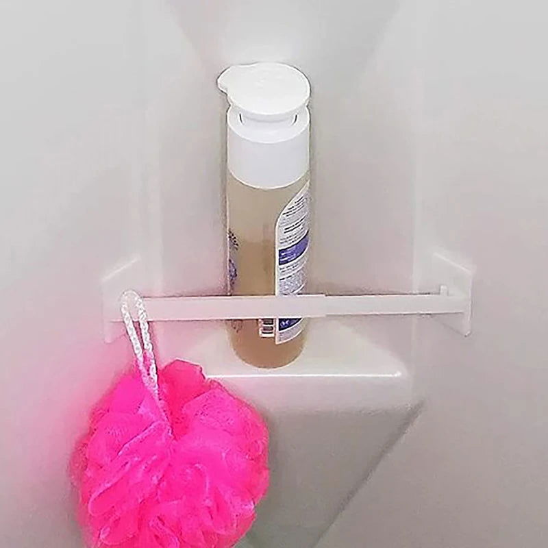 Camper Rv Travel Trailer Bathroom Shower Corner Shelf Storage Bar Protect Shower Supplies Camping Car Accessory White Sturdy - Slobuy