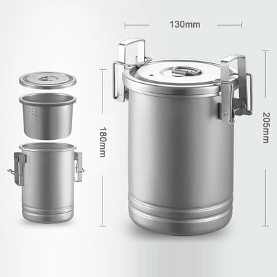 Camping Hiking Rice Cooker Outdoor Portable Picnic Cookware Stainless Steel Pot Multifunctional Travel Cooking Accessory - Slobuy