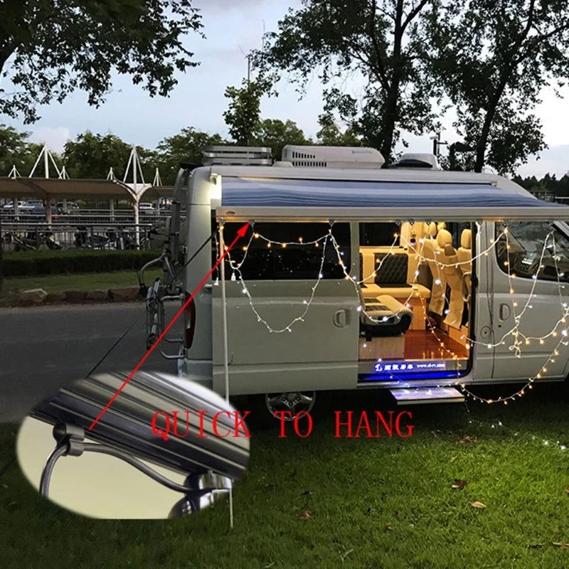 Camping Traveling Awning Hooks Clips for Caravan Camper Rope Clamp Light Hanger String Light Tent Hooks Hangers 10Pcs H9EE - Slobuy