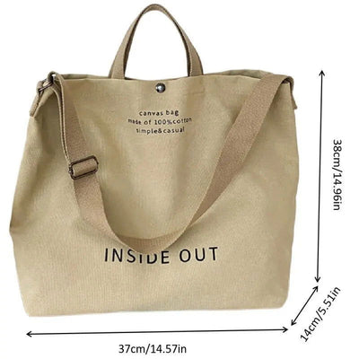 Canvas Crossbody Bags for Women Fashion Crossover Purse Cotton Shoulder Bag - Slobuy
