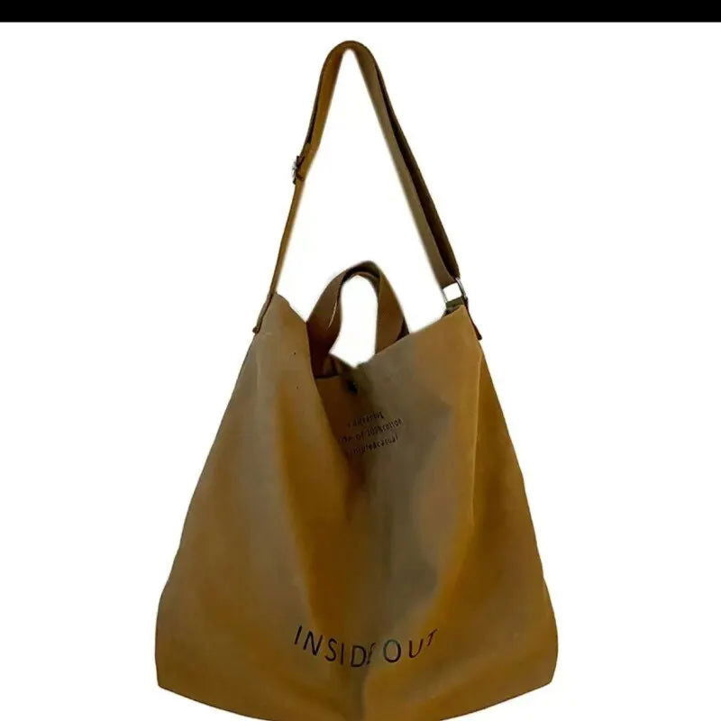 Canvas Crossbody Bags for Women Fashion Crossover Purse Cotton Shoulder Bag - Slobuy