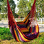Canvas Hanging Hammock Chair Hanging Rope Swing Bed 200KG Load Bearing For Outdoor Garden Porch Beach Camping Travel no cushion - Slobuy