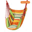 Canvas Hanging Hammock Chair Hanging Rope Swing Bed 200KG Load Bearing For Outdoor Garden Porch Beach Camping Travel no cushion - Slobuy