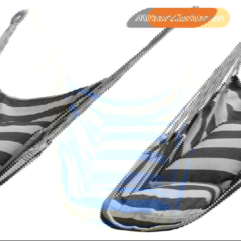 Canvas Hanging Hammock Chair Hanging Rope Swing Bed 200KG Load Bearing For Outdoor Garden Porch Beach Camping Travel no cushion - Slobuy