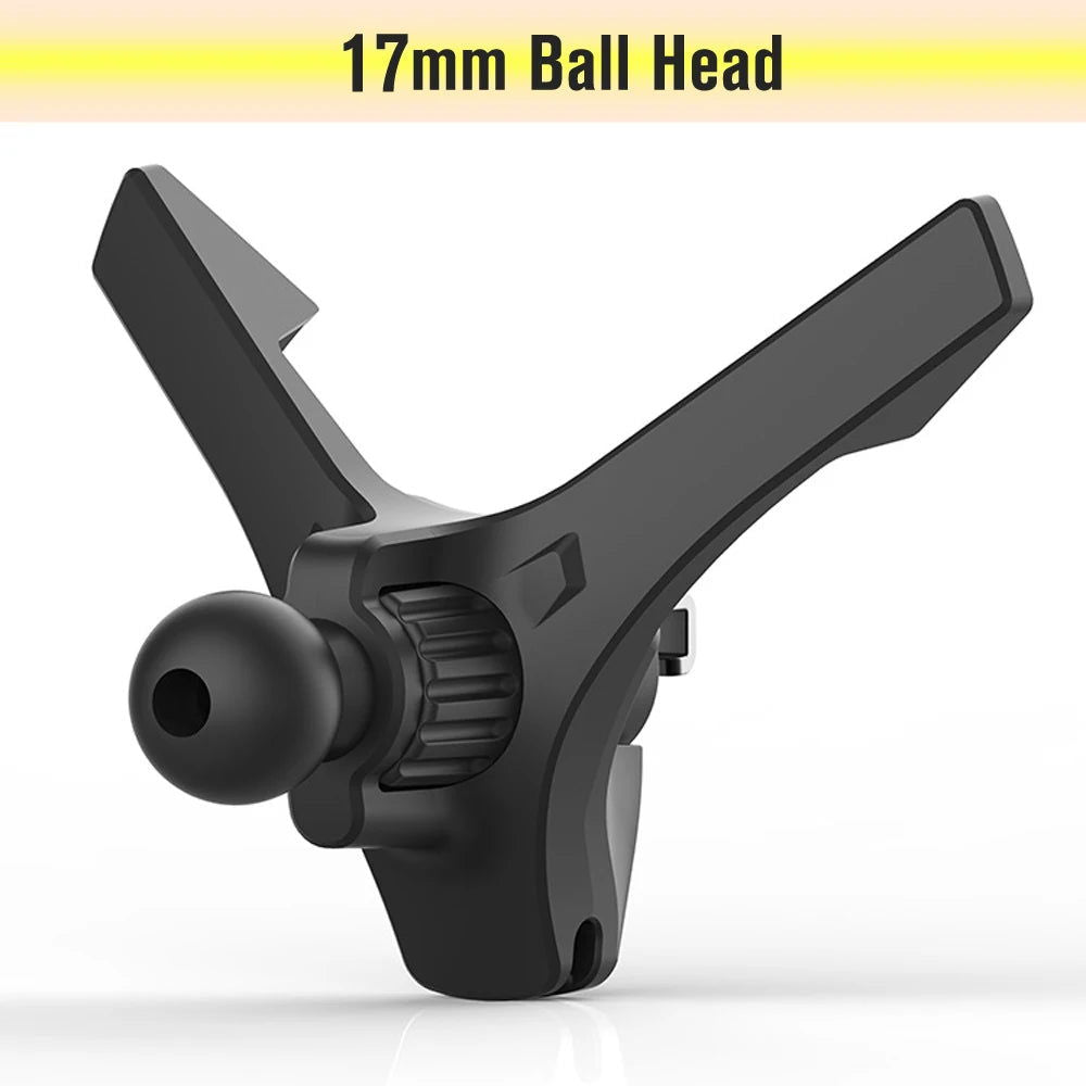 Car Air Vent Clip Cell Phone Holder Universal 17mm Ball Head Car Air Outlet Hook Clamp Accessories For Magnet Car Phone Bracket - Slobuy