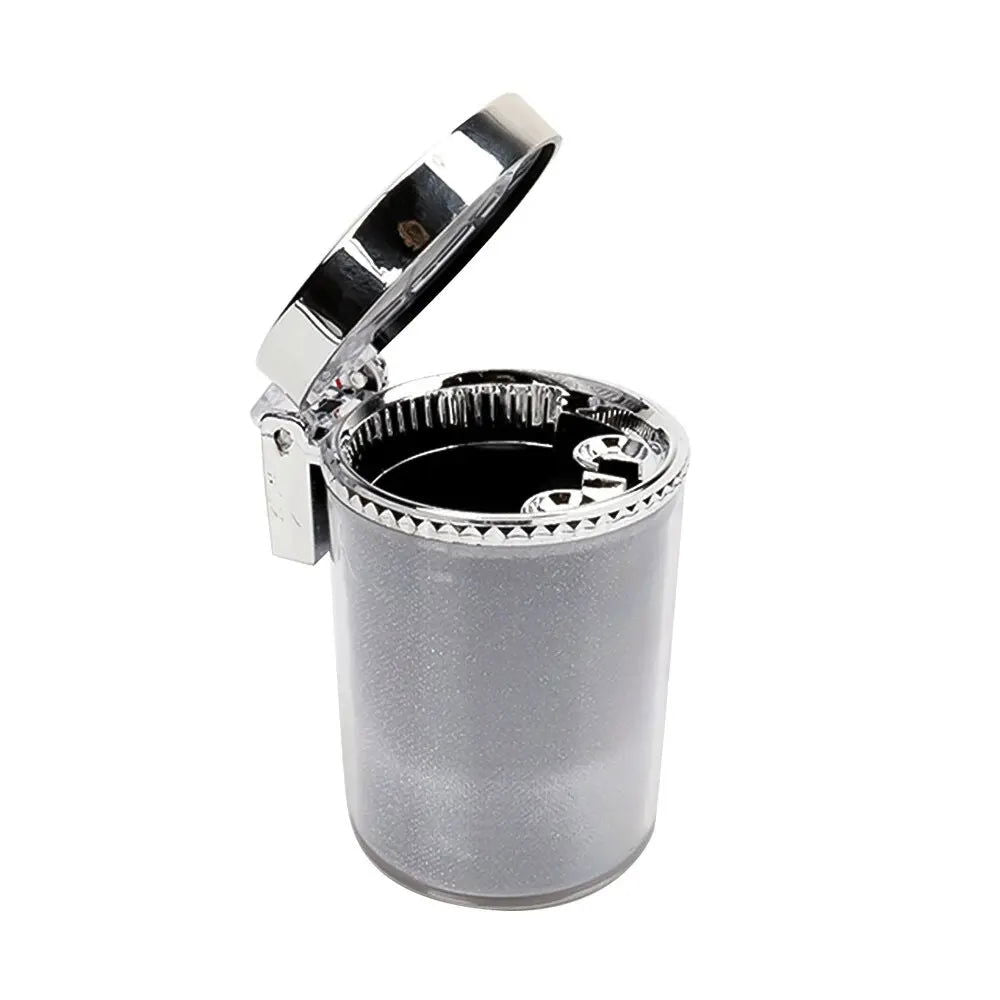 Car Ashtray With LED Light Airtight Lid Multifunctional Vehicle Cup Holder Air Vent Ashtray Trash Can Car Interior Decoration - Slobuy