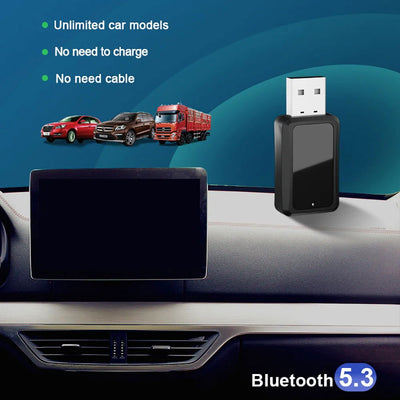 Car Bluetooth 5.3 FM02 Mini USB Transmitter Receiver with LED Display Handsfree Call Car Kit Auto Wireless Audio For Fm Radio - Slobuy