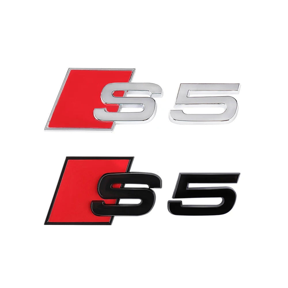 Car Body Rear Trunk ABS Badge S3 S4 S5 S6 S7 S8 Emblem Sticker Decor Accessories for Audi A4 B8 B6 B9 B7 A3 8P 8V 8L A6 C7 C6 C5 - Slobuy