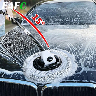 Car Cleaning Brush Mop Kit Wash Brush Chenille Microfiber Car Wash Brush Telescopic Long Handle Cleaning Mop Car Cleaning Tool - Slobuy