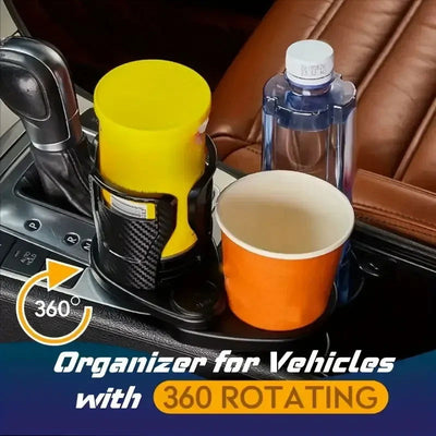 Car Cup Holder 4 In 1 Multifunction Adjustable Dual Cup Holder Expander Adapter 360 Rotating Car Cup Mount Mobile Phone Holder - Slobuy