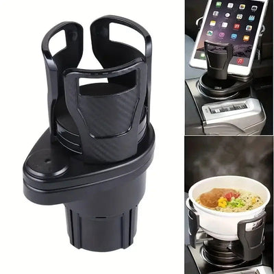 Car Cup Holder 4 In 1 Multifunction Adjustable Dual Cup Holder Expander Adapter 360 Rotating Car Cup Mount Mobile Phone Holder - Slobuy