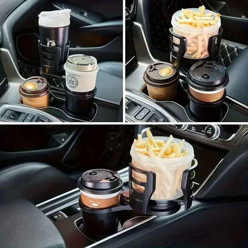 Car Cup Holder 4 In 1 Multifunction Adjustable Dual Cup Holder Expander Adapter 360 Rotating Car Cup Mount Mobile Phone Holder - Slobuy