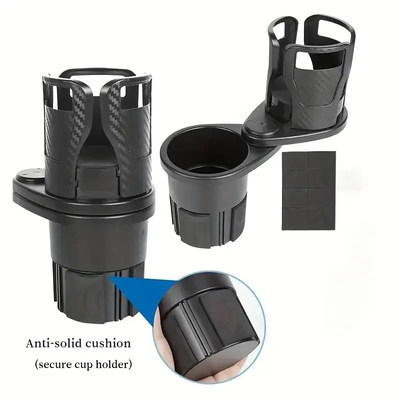 Car Cup Holder 4 In 1 Multifunction Adjustable Dual Cup Holder Expander Adapter 360 Rotating Car Cup Mount Mobile Phone Holder - Slobuy