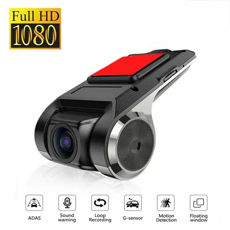 Car DVR Dash Cam Full HD 1080P Dash Cam For DVD Android Player ADAS LDWS Navigation Unit Auto Audio Voice Alarm Video Recording - Slobuy