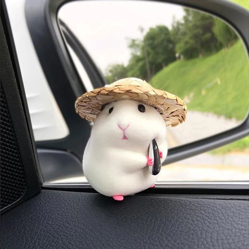 Car Decoration Hamster Car Accessories Window Center Console Cute Doll Car Interior Pendant Auto Dashboard Cool Decoration - Slobuy