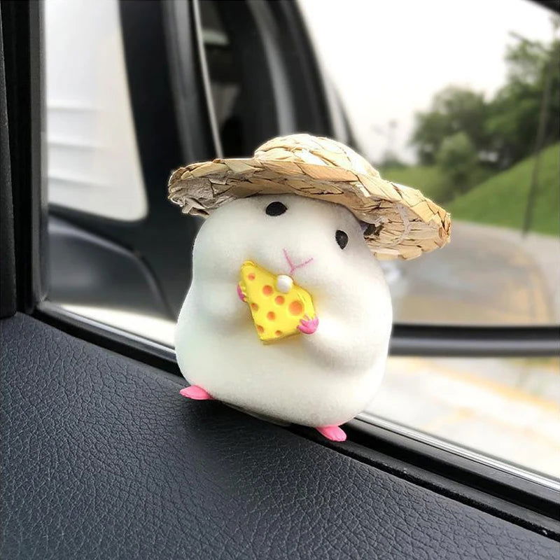 Car Decoration Hamster Car Accessories Window Center Console Cute Doll Car Interior Pendant Auto Dashboard Cool Decoration - Slobuy