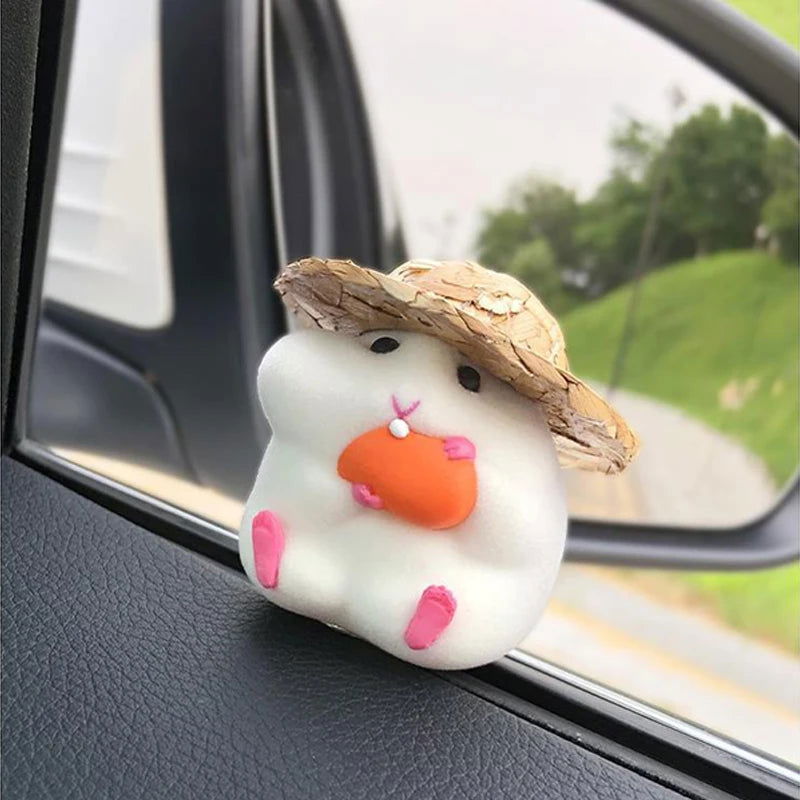 Car Decoration Hamster Car Accessories Window Center Console Cute Doll Car Interior Pendant Auto Dashboard Cool Decoration - Slobuy