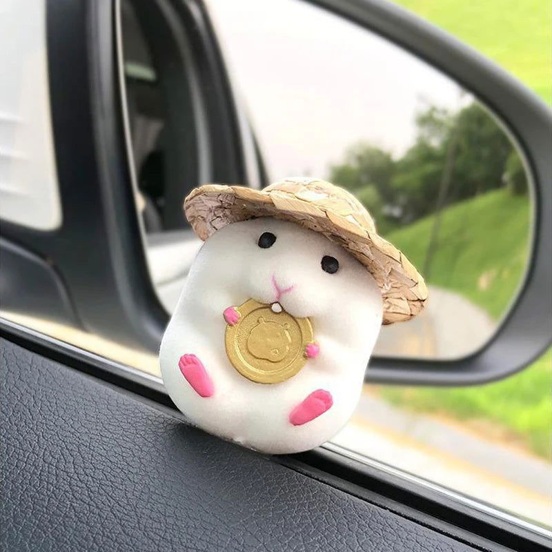 Car Decoration Hamster Car Accessories Window Center Console Cute Doll Car Interior Pendant Auto Dashboard Cool Decoration - Slobuy