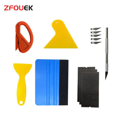 Car Film Wrap Tool Kit Vinyl Spatula Vinyl Scraper Cutter for Vehicle Window Tint Car Accessories Wrapping Tools Squeegee Set - Slobuy