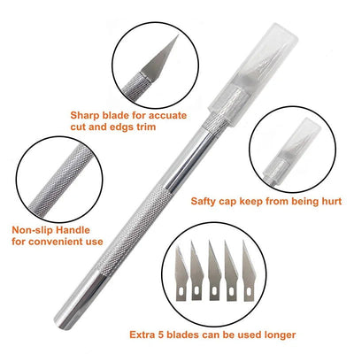 Car Film Wrap Tool Kit Vinyl Spatula Vinyl Scraper Cutter for Vehicle Window Tint Car Accessories Wrapping Tools Squeegee Set - Slobuy