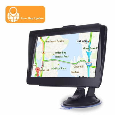Car GPS Navigation System 7 Inch With Sunvisor 256 8GB Truck Sat Navigator  FM Transmitter Free Maps - Slobuy