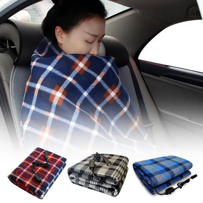 Car Heating Blanket 12V Cigarette Plug Travel Throw Blanket Winter Warm Camping  Electric Blanket For RV Truck Car Accessories - Slobuy