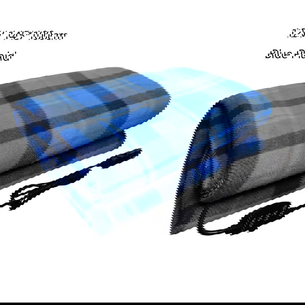 Car Heating Blanket 12V Cigarette Plug Travel Throw Blanket Winter Warm Camping  Electric Blanket For RV Truck Car Accessories - Slobuy