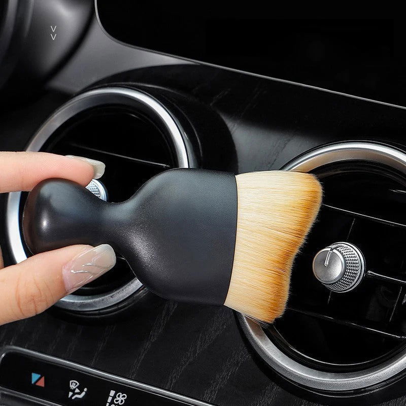 Car Interior Cleaning Tool Air Conditioner Air Outlet Cleaning Soft Brush Car Brush Car Crevice Dust Removal Artifact Brush - Slobuy