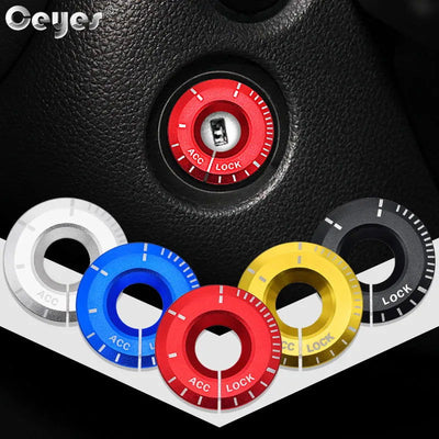 Car Key Ringhole Decorative Sticker Engine Start Ignition Cover Accessories For Volkswagen Golf VW Polo Passat For Seat Audi - Slobuy