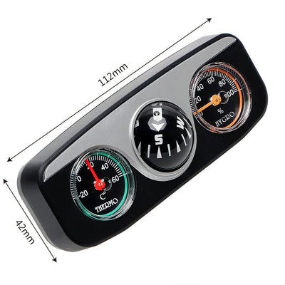 Car Ornaments Decoration 3 in 1 Guide Ball For Auto Boat Vehicles Compass Thermometer Hygrometer Interior Accessories - Slobuy