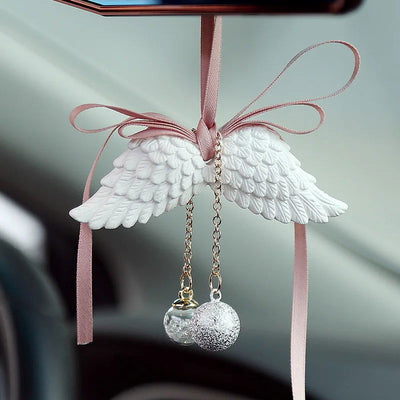 Car Pendant Angel Wings Automobile Rearview Mirror Decoration Ornaments Gypsum Wings Car Pendant  Accessories - Slobuy