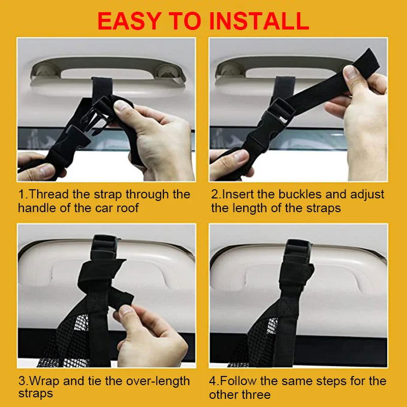 Car Roof Storage Organizer Automotive Ceiling Cargo Net Pocket Mesh Car Camping Accessories Storage Bag Roof Tent - Slobuy