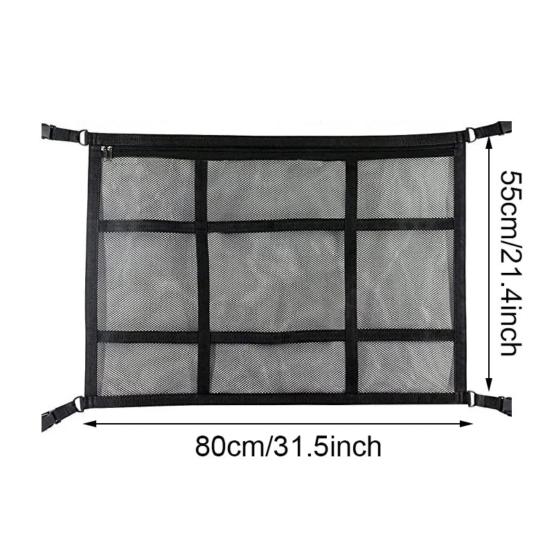 Car Roof Storage Organizer Automotive Ceiling Cargo Net Pocket Mesh Car Camping Accessories Storage Bag Roof Tent - Slobuy