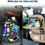 Car Seat Back Organizer with Foldable Table Tray PU Leather Storage Organizer with Pockets Kick Mats Seat Interior Accessories - Slobuy