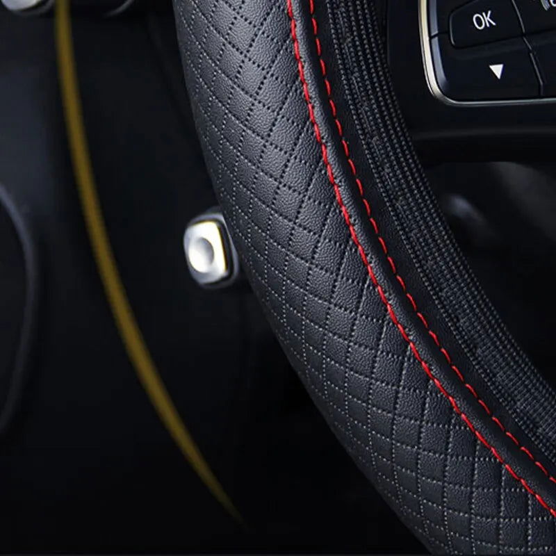 Car Steering Wheel Cover Anti Slip Breathable Protection Cover for 37 to 39cm Steering Wheel Protector Car Styling Accessories - Slobuy