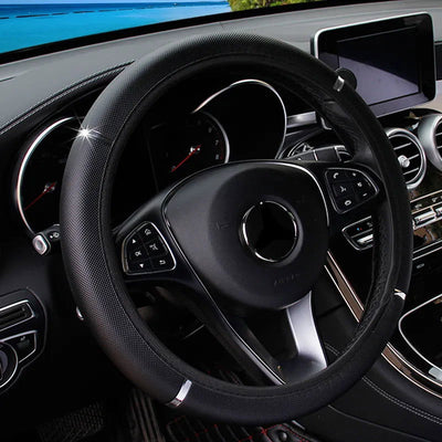 Car Steering Wheel Cover pu Leather Flash Bar Comfortable Elastic Band Handle Cover Car Interior Accessories 3-38CM - Slobuy