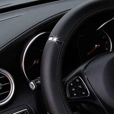 Car Steering Wheel Cover pu Leather Flash Bar Comfortable Elastic Band Handle Cover Car Interior Accessories 3-38CM - Slobuy