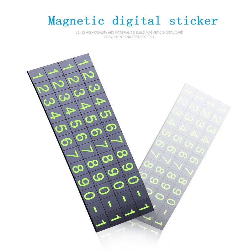 Car Temporary Parking Card Phone Number Card Plate Telephone Number Car Park Stop Automobile Accessories Car-styling 13x2.5cm - Slobuy