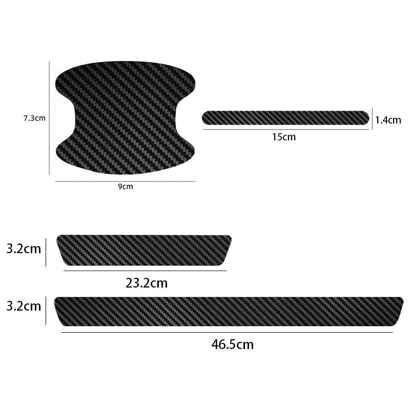 Car Threshold Sticker with Door Handle Bowl Scratch Protective Sticker For Toyota C-hr Rav4 Yaris Hilux Prius Avensis Auris - Slobuy