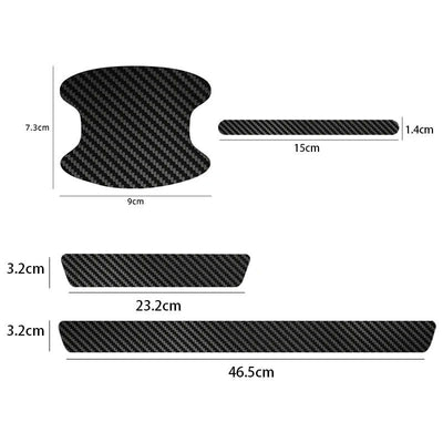 Car Threshold Sticker with Door Handle Bowl Scratch Protective Sticker For Toyota C-hr Rav4 Yaris Hilux Prius Avensis Auris - Slobuy