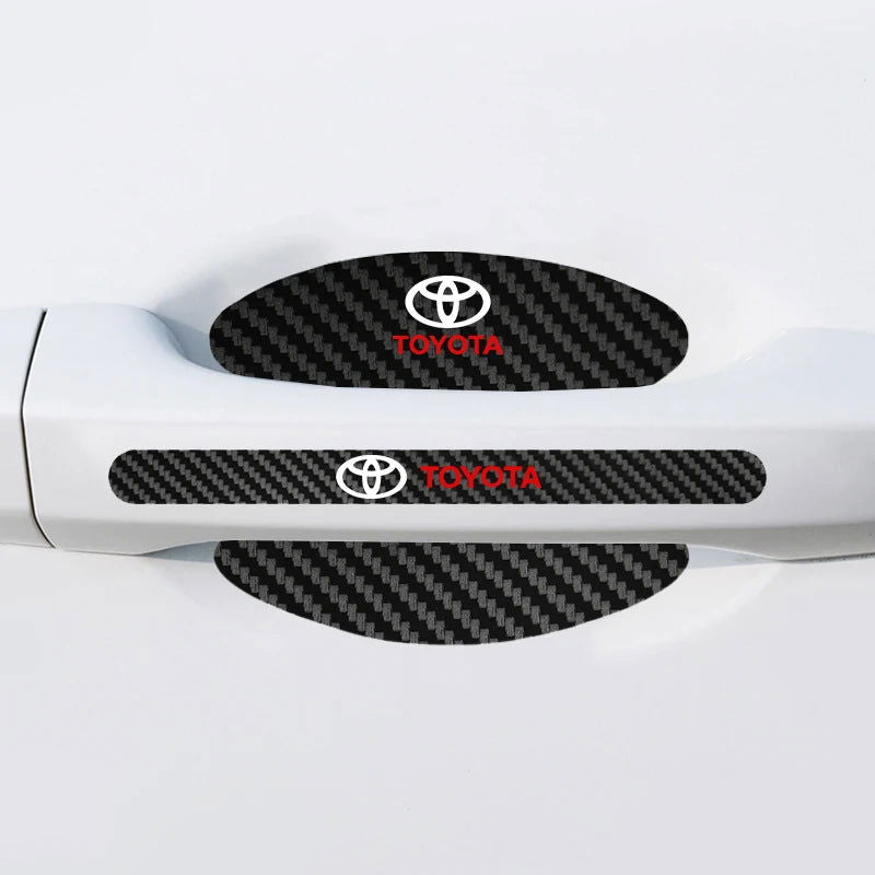 Car Threshold Sticker with Door Handle Bowl Scratch Protective Sticker For Toyota C-hr Rav4 Yaris Hilux Prius Avensis Auris - Slobuy