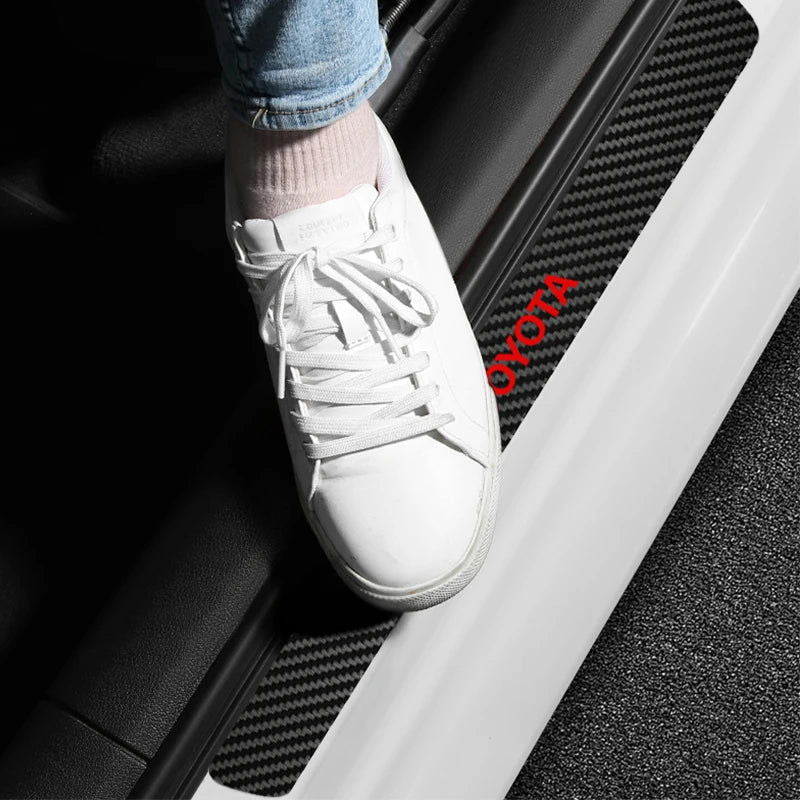 Car Threshold Sticker with Door Handle Bowl Scratch Protective Sticker For Toyota C-hr Rav4 Yaris Hilux Prius Avensis Auris - Slobuy