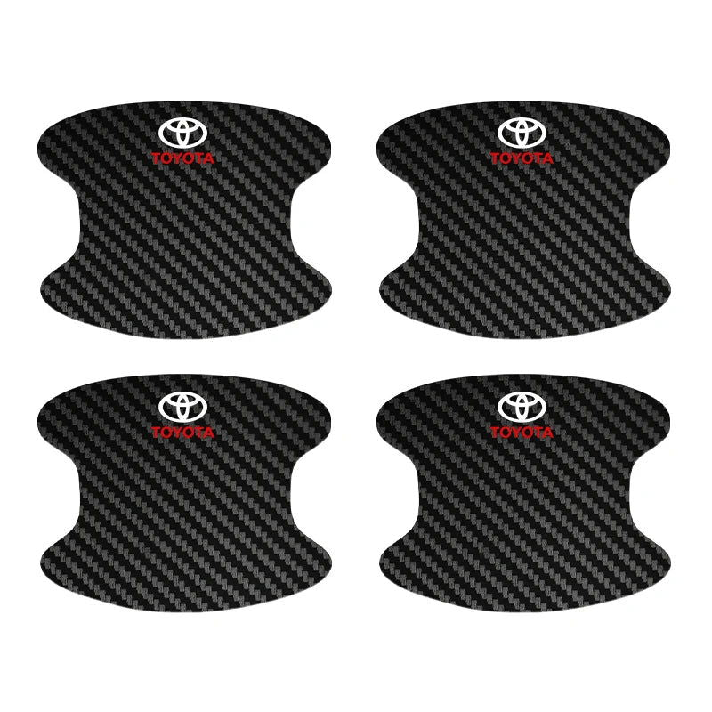 Car Threshold Sticker with Door Handle Bowl Scratch Protective Sticker For Toyota C-hr Rav4 Yaris Hilux Prius Avensis Auris - Slobuy