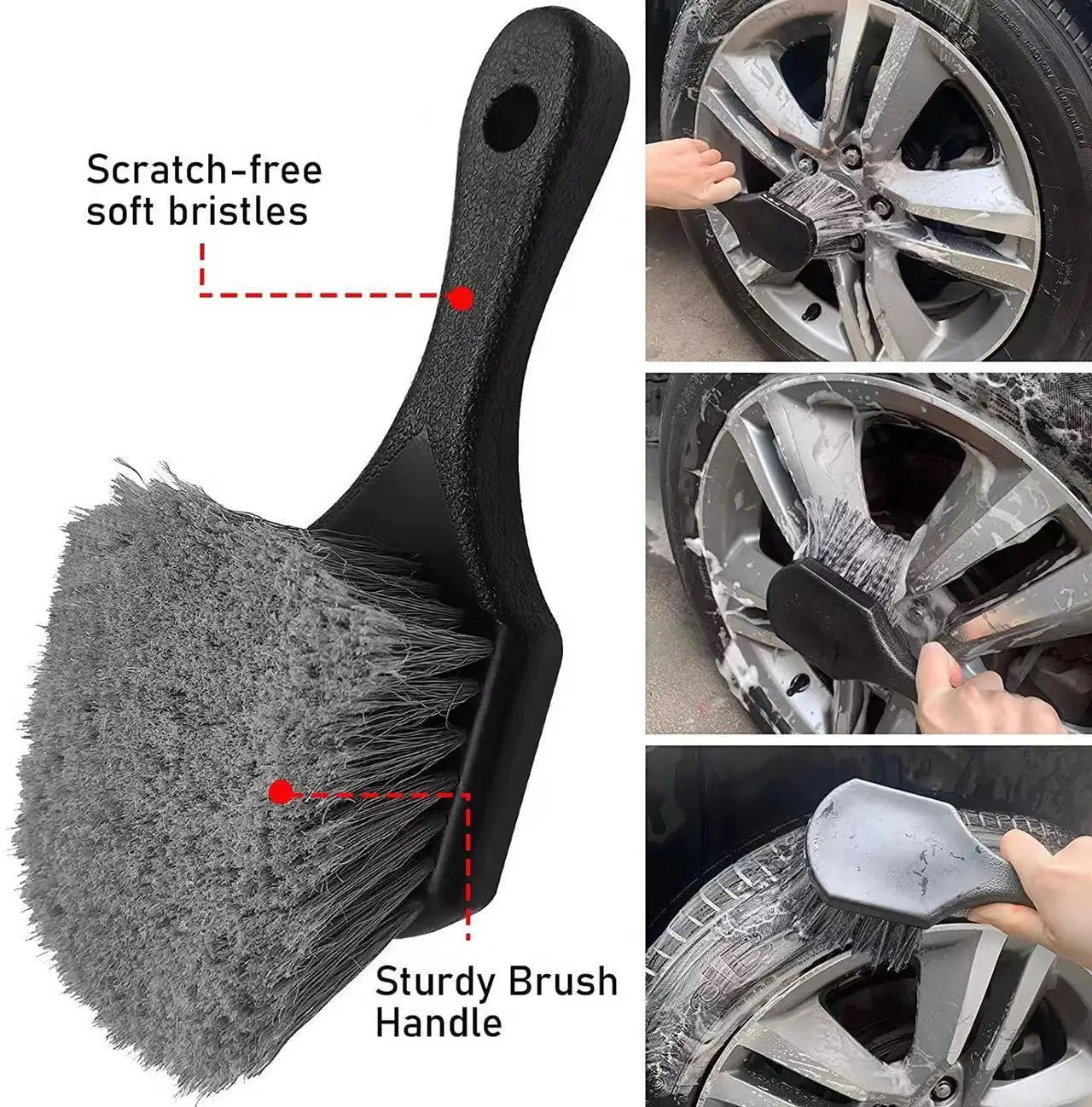 Car Tire Wheel Rim Cleaning Brush Detailing Brushes Wash Towel Kit Universal  Wheel Tire Cleaning Accessories - Slobuy