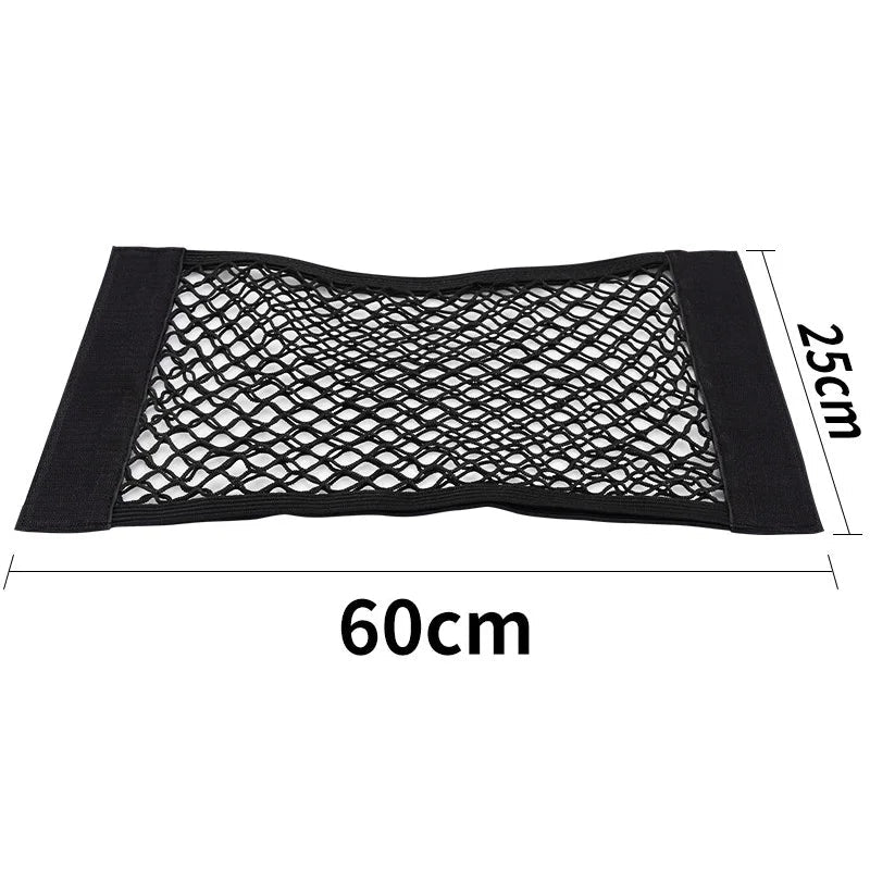 Car Trunk Mesh Organizer Car Tail Storage Net Seat Back Pocket Universal Trunk Bag Auto Magic Tape Network Interior Accessories - Slobuy
