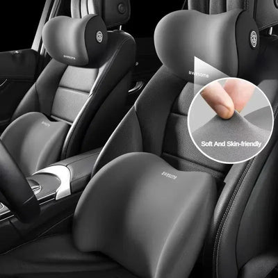Car Universal Headrest Lumbar Memory Foam Cervical Lumbar Support Car Headrest Backrest Pillow Office Car Interior Accessories - Slobuy