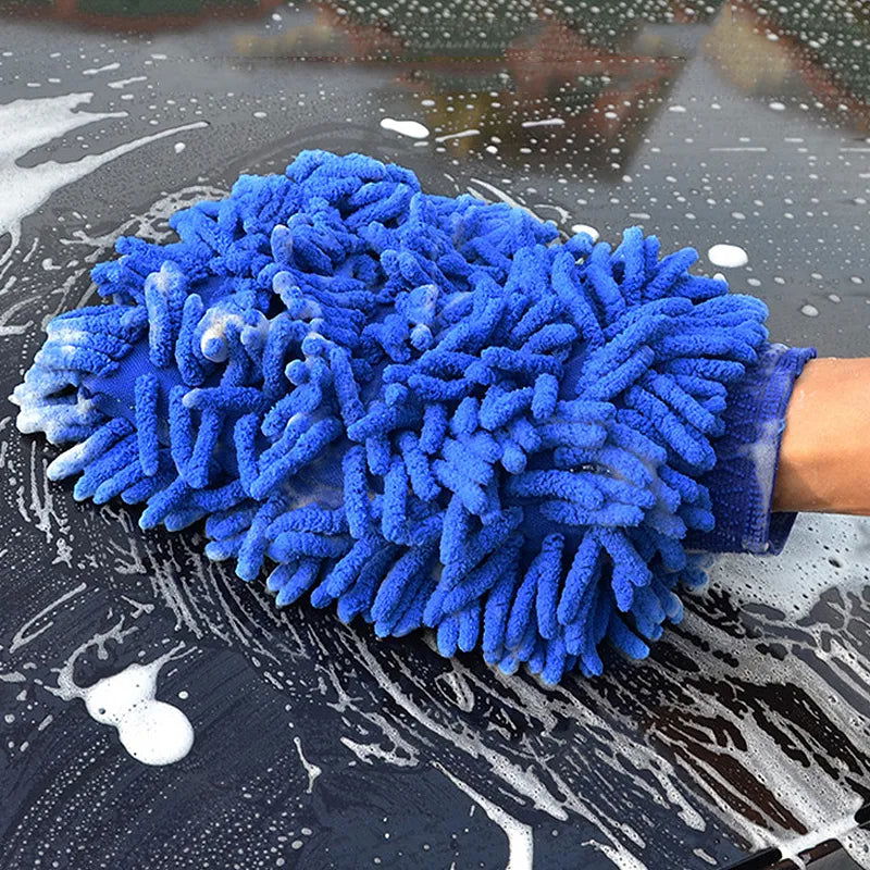 Car Wash Gloves Chenille Glove Plush Rags Thickened double-sided Car Supplies Cleaning Tools Auto Acessories Car Detailing - Slobuy